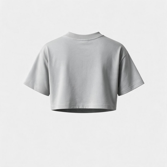 DA05 Outline Signature Crop Top Gris - espalda
