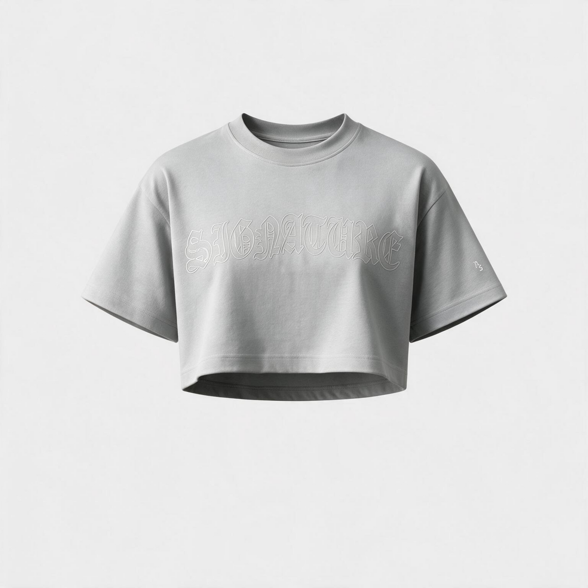 DA05 Outline Signature Crop Top Gris - frente