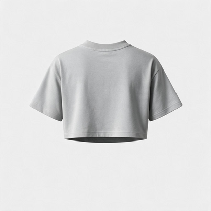 DA06 Gothic Signature Crop Top Gris - espalda