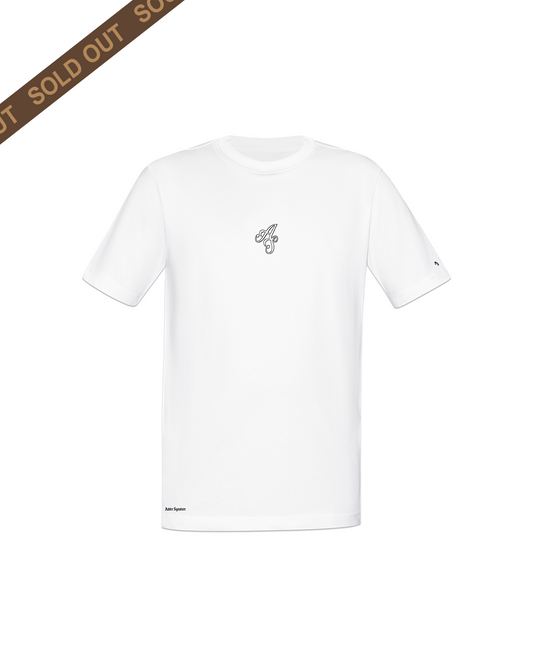 Simple T-shirt 1 Embroidered White