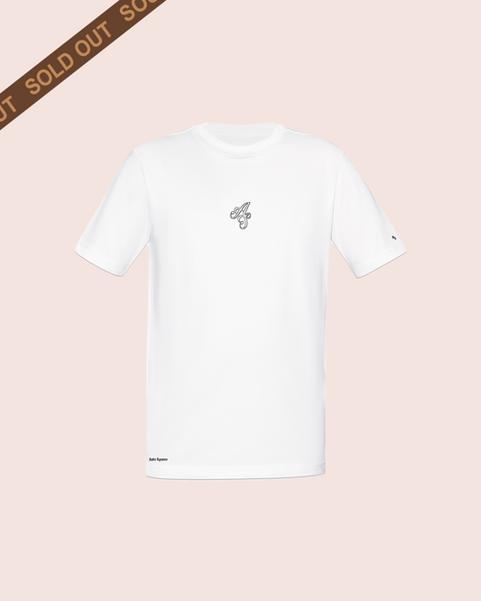 Simple T-shirt 1 Embroidered White