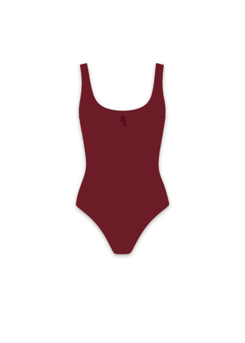 Red Scoop Neck Bodysuit