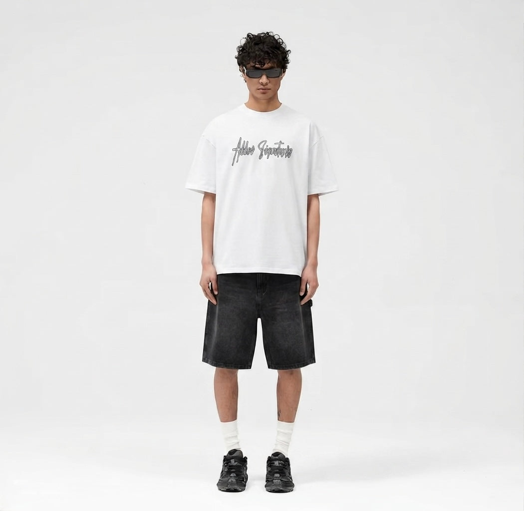 AS LOGO OVERSIZE T-SHIRT WHITE