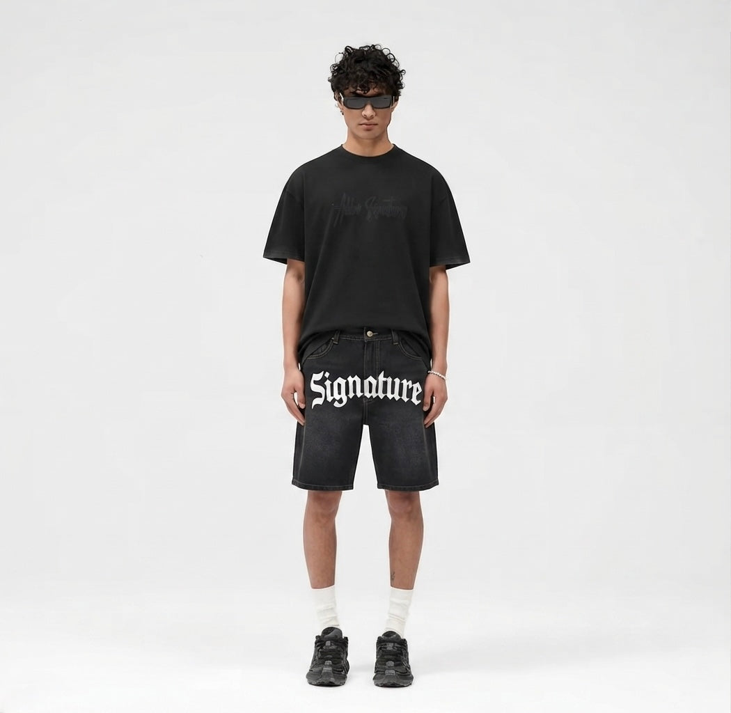 AS LOGO OVERSIZE T-SHIRT BLACK