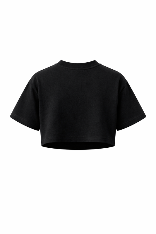 BLACK LINE AS BASIC CROP TOP