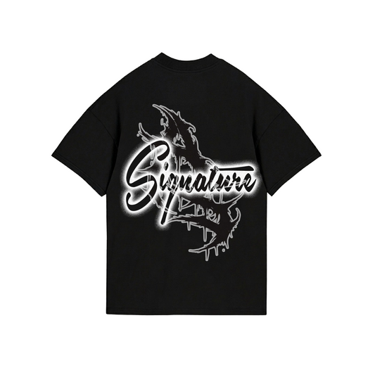 AS LOGO OVERSIZE T-SHIRT BLACK