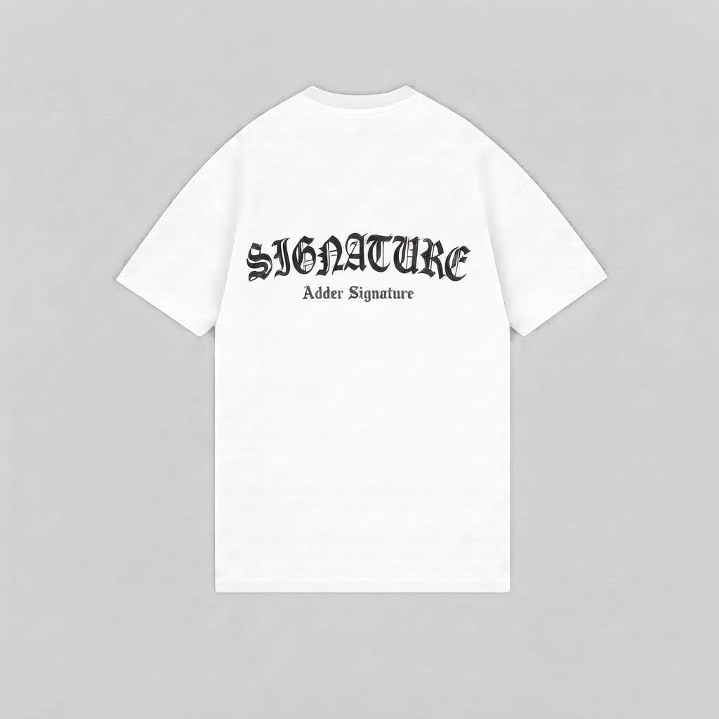 T011 Gothic Signature Tee Blanca - espalda