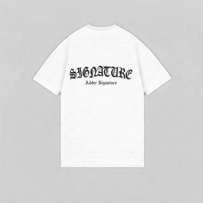 T011 Gothic Signature Tee Blanca - espalda