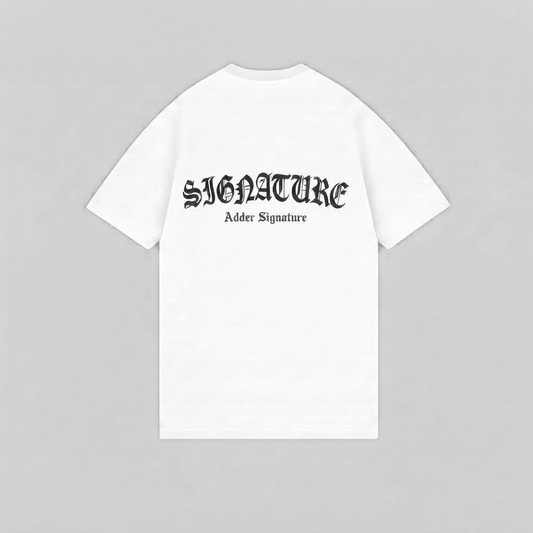 T011 Gothic Signature Tee Blanca - espalda