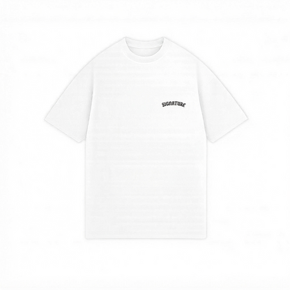 T011 Gothic Signature Tee Blanca - frente