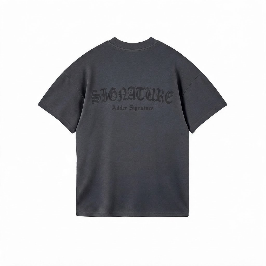 T012 Gothic Signature Tee Gris - espalda