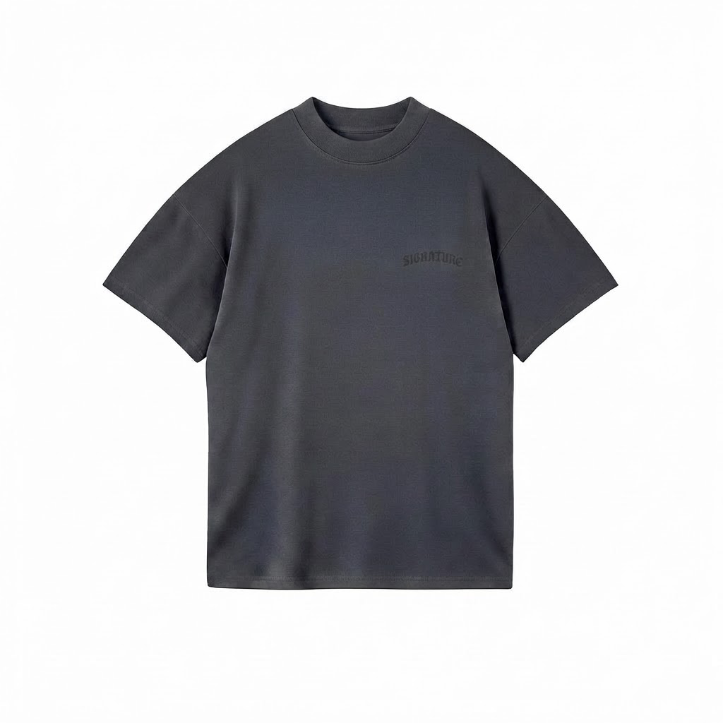 T012 Gothic Signature Tee Gris - frente
