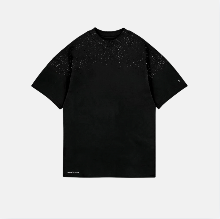 T014 Star Dust Tee Negra - frente