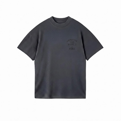 T016 World Is Mine Tee Gris - frente