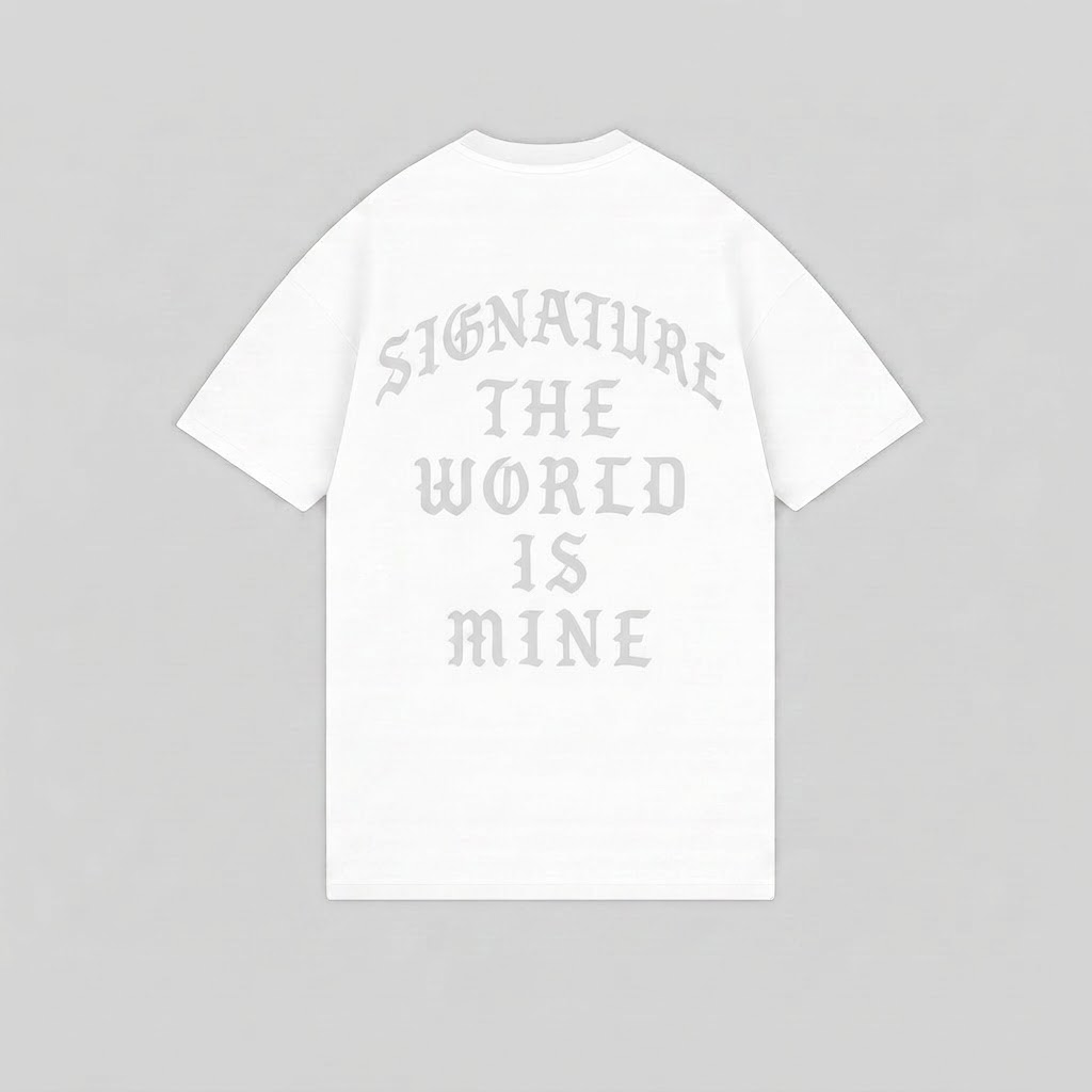 T017 World Is Mine Tee Blanca - espalda
