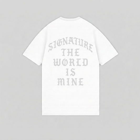 T017 World Is Mine Tee Blanca - espalda