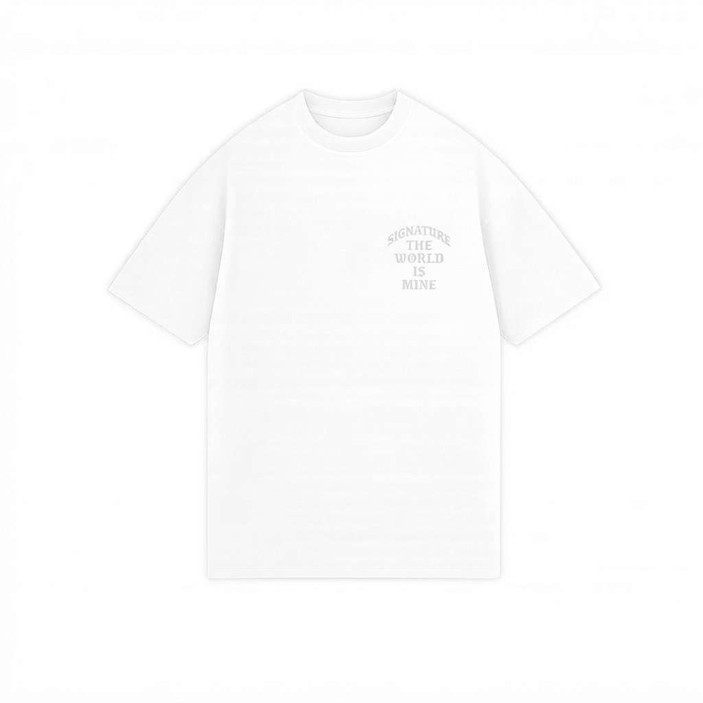 T017 World Is Mine Tee Blanca - frente