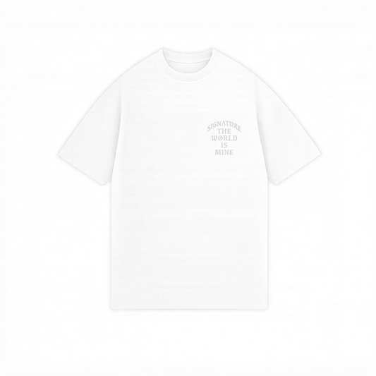 T017 World Is Mine Tee Blanca - frente