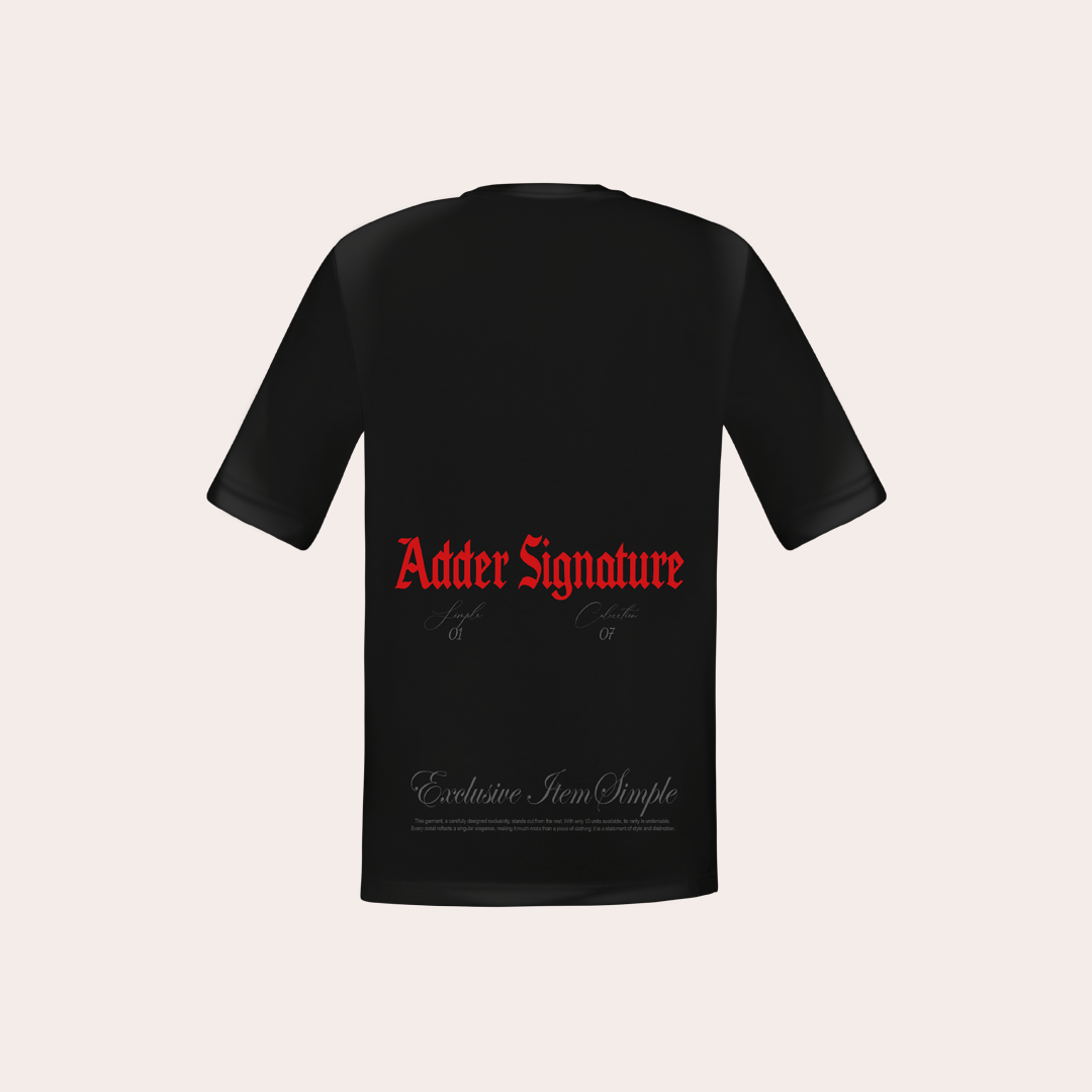 Adder Simple 1 Basic Black T-Shirt