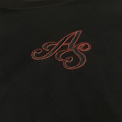 Simple T-shirt 1 Embroidered Black